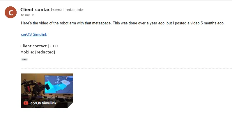 Client email notes